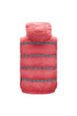 Elegant Red Versace Logo Vest with Detachable Hood